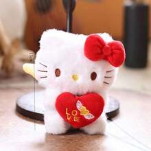 SANRIO Heart-Shaped Plush Hugging Doll, Heart-Shaped Angel KT Cat Keychain, Bag Decoration, Valentine's Day Gift, Birthday Gift, Party Favors, Great Gift - Multicolor - View 4