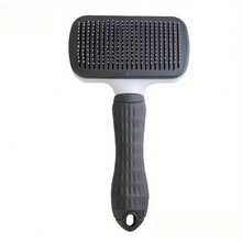 1 pieza Cepillo de silicona fácil de limpiar, adecuado para gatos y perros, peine autolimpiable con un solo clic, agarre cómodo - una opción ideal para la pérdida de pelo y el aseo durante todo el año - Multicolor - Ver 10