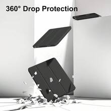 Suitable Compatible With Ipad 11th Generation Tablet Protective Case, Triple Fold Tablet Protective Cover, All-Inclusive Anti-Fall, Intelligent Sleep/Wake-Up, Multi-Angle Support Flat Plate, Minimalist Business Black, Compatible With Samsung Galaxy Tab S10 Lite/A11/A11 Plus 11" Tablet Case, Compatible With Ipad/ Galaxy Tab - Black - View 8