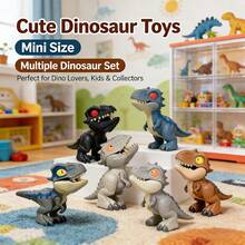 Mini Finger Biting Dinosaur Toys, Cute Q Version Dinosaur Action Figures With Joints, Interactive Dinosaur Toy Set Suitable For Children, Collectible Jurassic Dinosaur Model, Perfect As Party Favors, Birthday Gifts And Desktop Decor, Multiple Styles Available (Random Or Set) - Multicolor - View 6