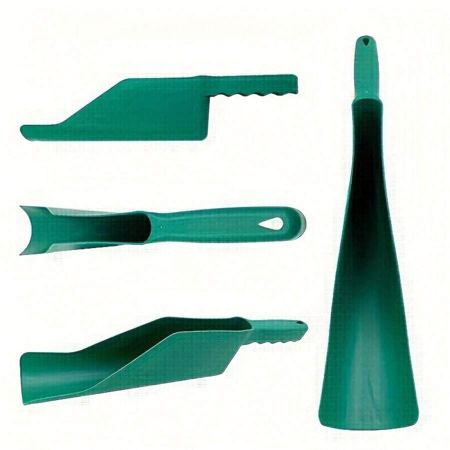 Herramienta de limpieza de canalones de drenaje resistente - Pala ergonómica antideslizante, adecuada para canalones y bajantes de tejados, fabricada en plástico duradero para eliminar hojas, escombros y nieve, excelente para el mantenimiento exterior comercial y residencial