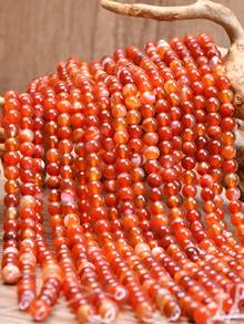 Red Agate Beads-Round Sardonyx Carnelian Loose Beads For Jewelry Making, DIY Necklace Bracelet, Smooth Round Gemstones, No Plating, Ideal For Christmas, Valentine'S Day, Birthdays & Campus Gifts.-4mm/6mm/8mm/10mm. - Multicolor - View 7
