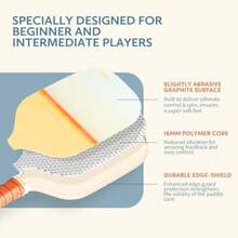 Juego de 2 paletas de pickleball aprobadas por la USAPA 2 raquetas de pickleball 4 bolas y 1 bolsa de transporte portátil juego de bolas de pickleball para hombres y mujeres principiantes - 4 amarillas atardecer y verde oscuro - Ver 3