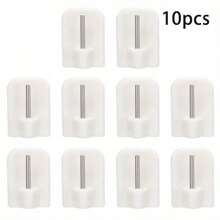 20/30 piezas Gancho autoadhesivo multifunción para barra de cortina, puerta trasera, ventana, almacenamiento, soporte para llaves y toallero de baño - Multicolor - Ver 14