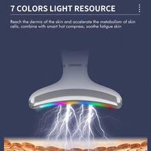 7-Color LED Face Massager, Multi-Functional Facial & Neck Skin Care Tool, Suitable For Home Skincare - Multicolor - View 6
