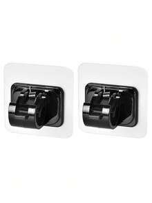 5pcs No Drill Wall Hooks, Hanging Hooks For Bathroom, Bedroom, Closet, Entryway - Black - View 5