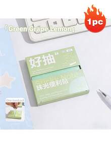 1 Pack 50 Sheets Transparent Glitter Self-Adhesive Sticky Notes, Memo Pad, Essential For Office & School - one-size - View 11