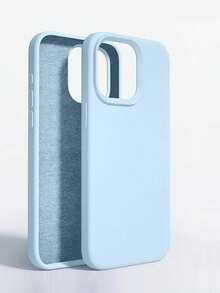 1个奢华天蓝色无线充电手机壳，兼容 17 Air 16 15 14 13 12 11 Pro Max Plus | 液态硅胶 | 超薄防震保护壳 | 手机 - 淺藍色 - 查看 3