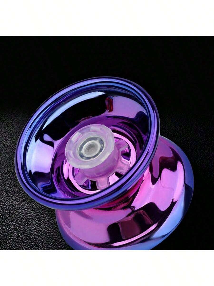 1pc Metal Yoyo, Responsive Yoyo For Tricks, Made Of Aluminum Alloy With Precision Bearings, Suitable For Beginners To Advanced Players, High-Speed Spinning Yoyo, Multi-Color Electroplated Competition-Grade Yoyo