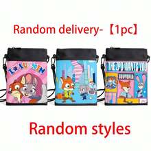 Túi đeo chéo vai MINISO họa tiết Zootopia dễ thương, nhiều kiểu dáng thời trang, nhỏ gọn và tiện dụng, phù hợp cho trường học, hoạt động ngoài trời, thể thao, sử dụng hàng ngày, làm quà tặng. - Kiểu ngẫu nhiên [1 chiếc] - Xem 10