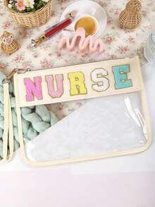 1个成人极简信封式半透明PU化妆包，收纳包，礼品包装（不含产品），适合日常使用、节日、度假、商务旅行、派对等场合，透明材质，可收纳化妆品、洗漱用品，带拉链，可作美甲包、化妆包、梳妆包、洗漱包、桌面收纳包、化妆包、大容量化妆包、圣诞礼物、小包、手拿包/小手提包、化妆品收纳包、化妆刷收纳包、迷你收纳包、大容量收纳包、圣诞礼物、化妆包 - 彩色 - 查看 48