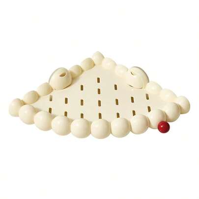 1pc Cloud Shaped Suction Cup Corner Shelf, Drill-Free Wall Mounted Bathroom Vanity Corner Storage Rack