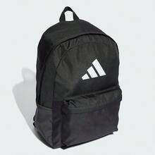 adidas 27.5L經典三條紋標誌雙肩包 男女同款情侶款 黑色拼白色 - 黑色 - 查看 8