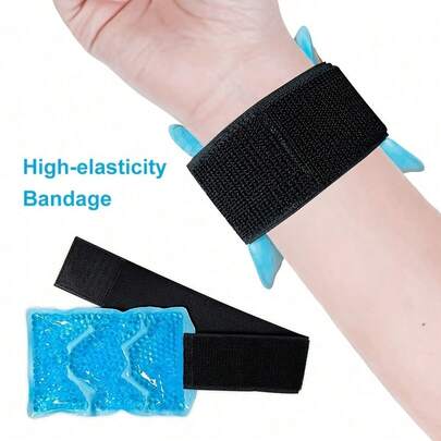 1/2 túi chườm đá cổ tay, túi gel đá nóng lạnh có thể điều chỉnh, thích hợp cho mắt cá chân, đầu gối, cổ tay, có thể tái sử dụng.