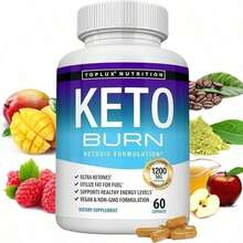 Toplux Keto Burn Pills Ketosis Weight Loss   1200 Mg Ultra Advanced Natural Ketogenic Fat Using Ketone Diet Men Women 60 Capsules Supplement - 60 cái - Xem 4