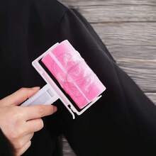 1个可重复使用的宠物毛发去除滚筒 - 配有符合人体工程学的手柄和粘毛刷，可水洗的宠物美容工具，适用于家具、衣物、家居清洁和宠物美容 - 1手柄帶蓋(顏色隨機髮) - 查看 5