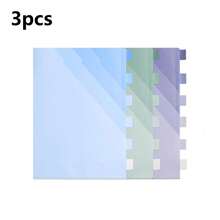 Carpeta de archivo con 6 bolsillos transparentes con diseño degradado de verde-azul-morado, tamaño A4, para estudiantes y oficina, almacenamiento de exámenes, organizador de documentos de plástico duradero con espacio para etiqueta - Multicolor - Ver 13