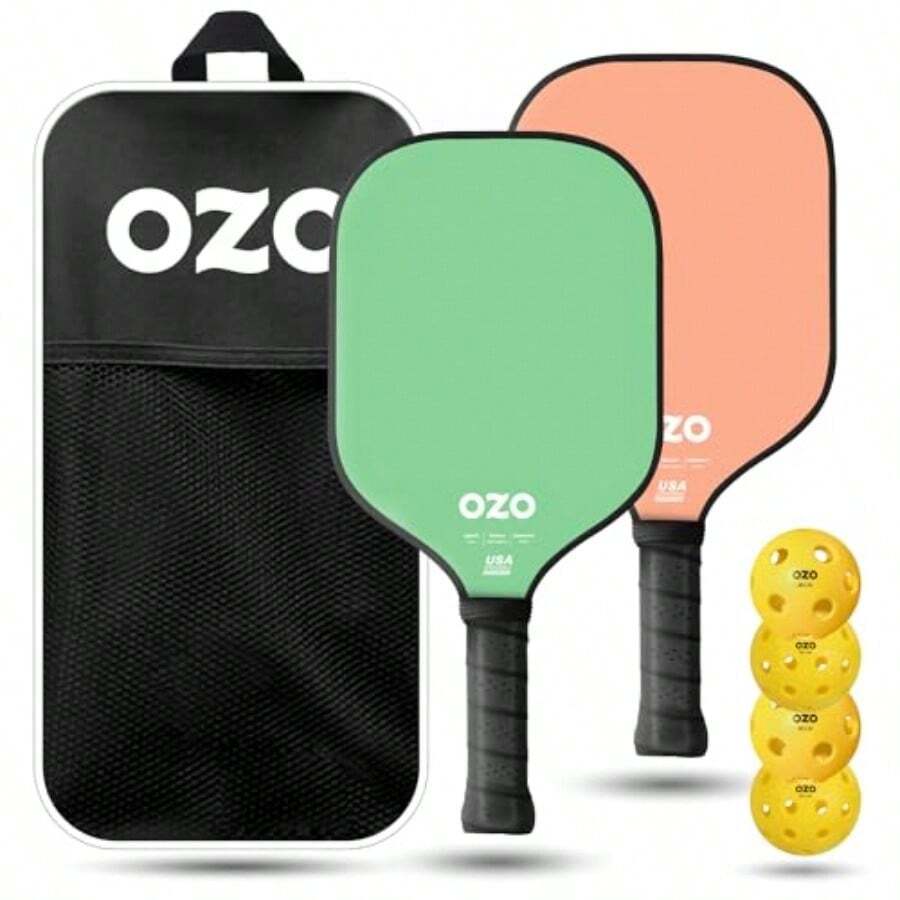 OZO Pickleball - Juego de 2 paletas - Verde Rosa - Ver 1