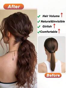 Tóc giả đuôi ngựa nhiều lớp gợn sóng kiểu Hàn Quốc dày 30cm, có dây chun và kẹp giữ tóc chống trượt, phù hợp với các loại vòng buộc tóc thấp, dây buộc tóc, phụ kiện tóc, dành cho phụ nữ và bé gái, thích hợp cho tập thể dục, thể thao và sử dụng hàng ngày. - Nhiều màu - Xem 2