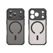 DECOPHONE Ốp lưng điện thoại từ tính màu đen mờ trong suốt, chống rơi vỡ, bảo vệ toàn diện, thiết kế tối giản với các cạnh bo tròn, tương thích với dòng Apple 17 Pro Max/17 Pro. - màu đen - Xem 9