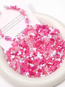 30g Mini Acrylic Beads Randomly Mixed Heart Shape, Bow, Spacer Beads For Bracelet Making DIY Mobile Phone Chain Earring Jewelry Handmade Accessories [Size: 2.5-10mm] - 2.5-10mm Mini Beads - View 7