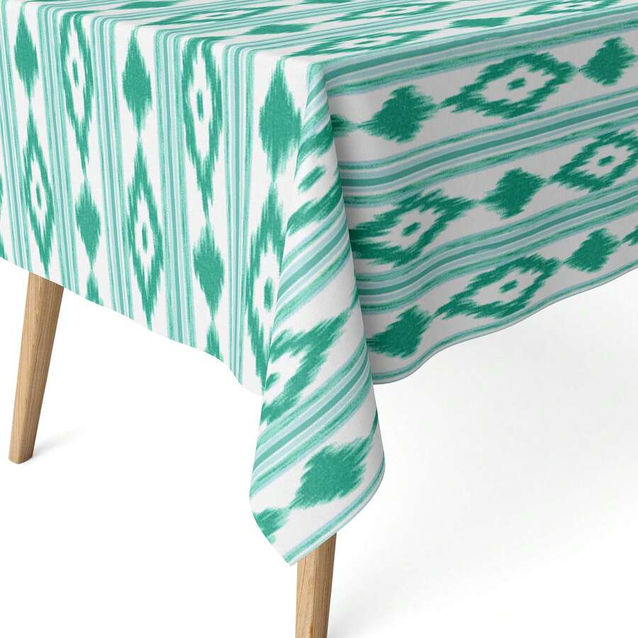 Kiva Stain-Resistant Resinated Tablecloth, Extra Soft To The Touch And Waterproof, Sizes From 100x140 To 300x140 Cm And Round 140 Cm - Stain-Resistant Tablecloth For Rectangular And Round Tables - Available In 12 Designs - Option 6 - View 1