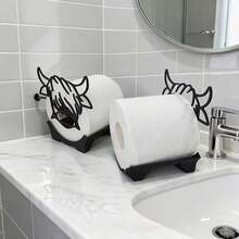 1 set Porte-rouleau de papier toilette autoportant de vache des Highlands, peut ranger les rouleaux de papier toilette, décoratif et pratique, convient pour l'intérieur et l'extérieur, ajoute une atmosphère amusante à la salle de bain, compact et mignon, cadeau idéal pour les fêtes, convient pour les femmes, les mères, les amis, les petites amies et les petits amis. Parfait pour les anniversaires, les mariages, les anniversaires, Pâques, la rentrée, le poisson d'avril et plus encore. - Multicolore - Voir 4