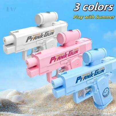 3 Colors Prank Water Gun | Auto Squirt Water Blaster With Cute Macaron Color | Summer Outdoor Pool Toy For Kids & Adults