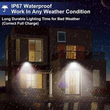 300W LED Solar Flood Lights, 144 LED Solar Outdoor Light, IP67 Waterproof Wide Angle Flood Wall Light, 3 Modes (Light Sensor+Remote+Timer), 8-12H Working Time, ABS+Tempered Glass With Remote Control For Wall Porch, Patio, Backyard, Garden, Barn​, Shed - Star - View 6