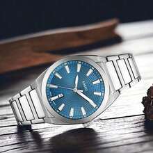 Fossil Đồng hồ Mlen Elegant Blue - Dây đeo thép không gỉ 42mm, máy quartz, chống nước, kiểu dáng công sở thường ngày FS6054 - Màu xanh da trời - Xem 4