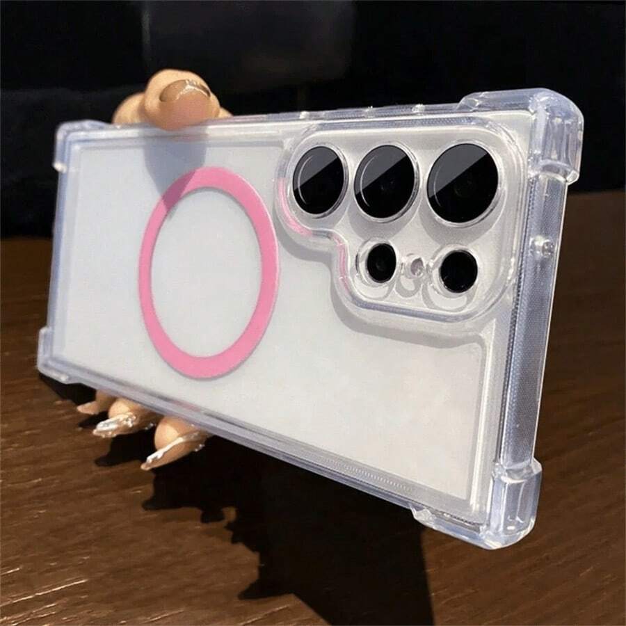 Galaxy S26 Ultra S21 S23 S22 S24 S25 Plus Transparent Magnetic Phone Case, Luxury Rugged And Drop-Proof Protective Case
