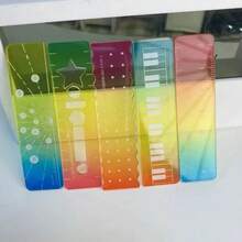 5pcs Mini Colorful Ruler, Straight Ruler For Students, Pocket-Sized Wavy Ruler - Set - View 5