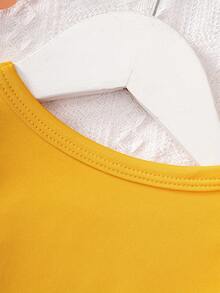 Áo tank top không tay, viền thắt nút, in họa tiết hoa cúc dễ thương dành cho bé gái tuổi teen, thích hợp mặc hàng ngày vào mùa xuân/hè, đi nghỉ mát, dự tiệc, lễ hội, tiệc trà chiều. - gừng - Xem 5