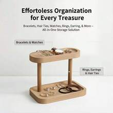 珠宝项链收纳桌面整理架，戒指架，香水展示架 - 駝色 - 查看 2