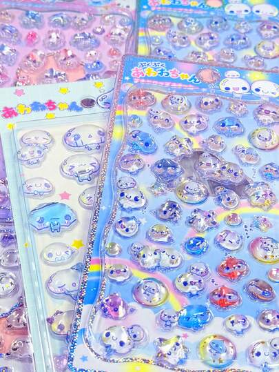 Children's Handicraft - Interactive Stickers, Vintage Teardrop 3D Crystal Stickers, Cute Glitter Raindrop Crystal Gel DIY Decorative Stickers Seal, Candy Drop Stickers, Sticker Book
