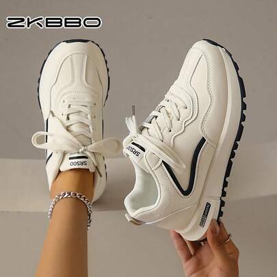 ZKBBO Women's Flat Casual Shoes, Comfortable Walking Fitness Sneakers, Running Sports Shoes, Gump Shoes