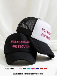 1 件男女通用趣味印花泡沫网状卡车司机帽，适合日常佩戴、户外旅行、徒步旅行、海滩度假 - 彩色 - 查看 13