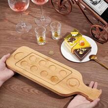 Khay đựng ly rượu Tequila, giá trưng bày ly rượu vang, khay phục vụ ly bằng tre cho nhà hàng, quán bar, nhà bếp, tiệc tùng, gia đình (không bao gồm ly rượu vang). - Xem 3
