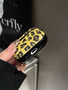 1pc Leopard Print Bluetooth Earphone Protective Case Compatible With Apple 1/2/3/Pro/Pro2/4 - Yellow - View 5