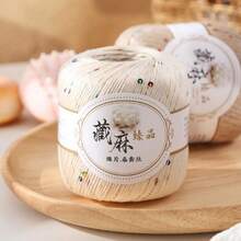 亚麻、桑蚕丝、亮片、蕾丝线、手工钩编亮片蕾丝夏季纱线DIY蕾丝 - 藏麻蕾絲 - 查看 8