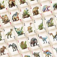 1 Set Jurassic Dinosaur Series Playing Cards, Dreamy And Thrilling, Combining Mysterious Background And Cute Messengers, Unexpected Magic Surprises In Every Game, Essential For Leisure And Entertainment - Apricot - View 9