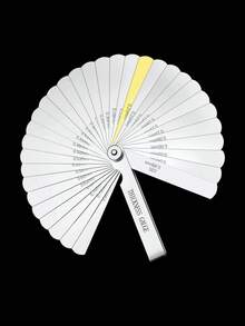 1套不锈钢32件套塞尺，精密仪器间隙校准尺，汽车气门嘴规套件，适用于专业仪器测量 - 銀色32片 - 查看 7