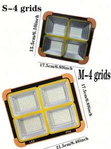 1个便携式户外太阳能灯，露营灯，144/264颗LED灯珠，夜灯；1000流明户外太阳能庭院壁灯，户外安全照明工作灯；露营钓鱼聚光灯，地灯 - 彩色 - 查看 16
