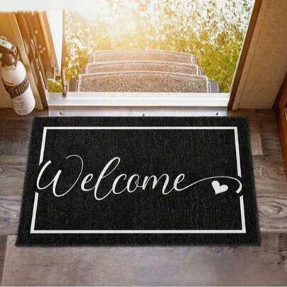 Mother's Day Limited Edition: 1pc "Welcome" Doormat, Carpet, Small Rug, Welcome Mat, Carpet, Mat, Outdoor Doormat, Kitchen Rug, Home Decor, Front Door Mat, Area Small Rug, Outdoor Mat, Home Decor, Area Rug, Garden Carpet, Washable Rug