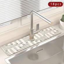 1pc, Sink Faucet Suction Pad, Drainage Pad, Kitchen, Bathroom Sink, Countertop, Drainage Pad, Diatomite Washbasin, And Cuttable Quick-Drying Pad. - Multicolor - View 14