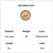 1枚可爱橙色猫咪珐琅趣味“这是我的椅子”和“邻里徽章”自爱徽章金属胸针时尚翻领徽章背包衣服珠宝包别针毕业礼物 - 彩色 - 查看 6