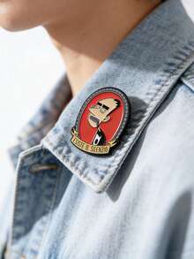 1 chiếc ghim cài áo hình nhân vật hoạt hình ngộ nghĩnh - "Esiste Il Silenzio" & "Fingiti Morto" (Hãy im lặng) - Trích dẫn tiếng Ý, ghim cài áo thời trang, huy hiệu cài áo, ghim cài túi xách, quà tặng tốt nghiệp không thể thiếu. - Nhiều màu - Xem 1