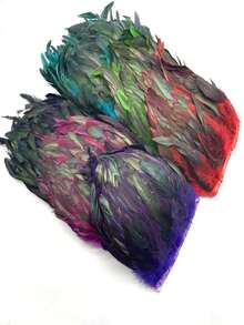 1Meters Natural Chicken Rooster Tail Feathers Trims Fringe Ribbons For Sewing Accessories DIY Plumes Dream Catcher Decor 13-18cm - A - View 9