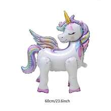 4D Unicorn Aluminum Foil Balloon, Large Unicorn Balloon Suitable For Children's Birthday Party, Gathering Decoration Toy Balloon - Multicolor - View 13