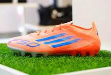 Adidas 男鞋女鞋新款F50高階2G/3G短釘AG人草成人足球鞋 - 橙色/藍色 - 查看 7